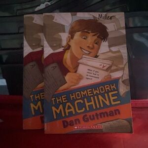 The Homework Machine by Dan Gutman paperback Scholastic c.2006 Lot Of 2 (s16)